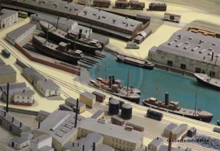 K&ouml;ster-Modell Fischereihafen Weserm&uuml;nde/Geestem&uuml;nde - Slipanlage der Seebeck-Werft (Foto1)
