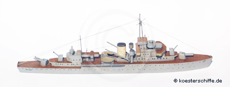 Köster-Modell Artillerieschukschiff Brummer